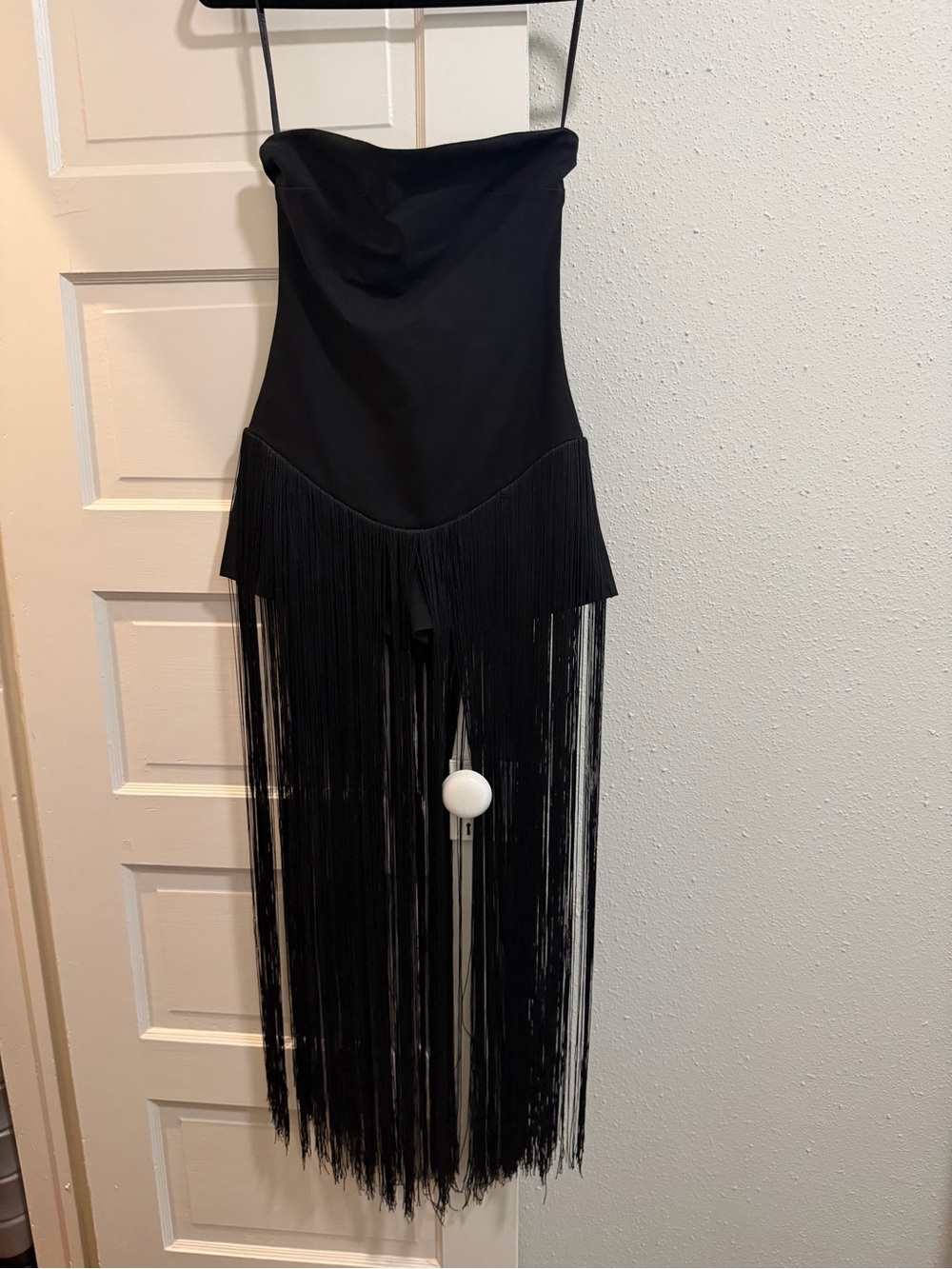 Superdown Elaine Fringe Dress in Black